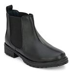 AFROJACK Women's Black Chelsea Boots | Synthetic High Ankle Shoes W1700