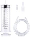 OLCANA 500ml Large Syringe with 39.3inch Tube Individual Sealed Wrap 550cc Extra Big Syringe for Garden Oil Liquid Paint Watering Plants Industrial Use