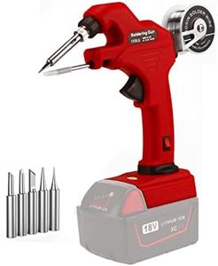 SoemCXQ Soldering Iron Kit 30W Soldering Iron with Solder Wire Suitable for Milwaukee M18 18V Li-ion Battery, One Hand Operation for Soldering PCB