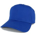 Armycrew XXL Oversize High Crown Adjustable Plain Solid Baseball Cap, Royal, One Size