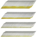 Zonon 15 Gauge Da Angled Finish Nails 34 Degree, 2000 Count 1-1/4", 1-1/2", 2", 2-1/2" 500 Per Sizes, Beveled Galvanized Project Pack for Electric Angled Finish Nailer Pneumatic, 4 Different Lengths