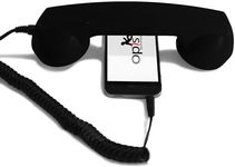 Cell Phone Handset/Retro Phone Handset/Handset for Mobile/Old School Cell Phone/Old Telephone Headset/Cell Phone Receiver/Handheld Receiver Cell Phone – 60s Micro by Opis, Germany (Black)