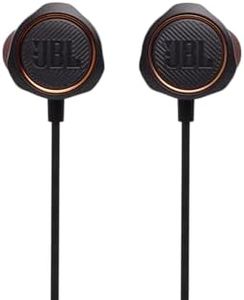 JBL Quantum 50 Gaming Earbuds, in-Ear Gaming Earphones in Black - for PC and Console - Headset with Microphone and Mute Function - Compatible with All Platforms