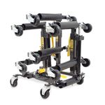 4pcs Hydraulic Wheel Dollies & Stand RocwooD Heavy Duty Vehicle Positioning Car 2720KG/6,000lbs Heavy Duty Steel Car Garage Workshop Dealership Skate Dolly