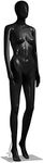 SereneLife Adjustable Female Mannequin Full Body Body-68.9" Detachable Woman Dress Form Whole Figure Poseable Life Size Dummy Torso-for Retail Clothing Shops-Black