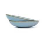 Shay Ceramic Pasta Bowl Set, 21cm, 2 Pieces, Light Blue | Glossy Finish | Porcelain Ceramic Serving Bowls | Pasta Plate | Deep Plate | Pasta Serving Plate (Reactive Pasta Plate - Light Blue)