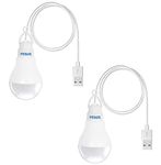 FEDUS USB bulb for power bank, USB led light for power bank, USB light for mobile Lamp/LED USB Bulb Mini LED Night Light led portable light - White (Pack of 2)