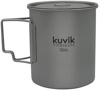 Kuvik 750ml (25.4 oz) Titanium Pot with Lid - Ultralight and Compact Pot for Backpacking, Camping, and Survival