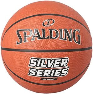 Spalding - Silver Series - Basketball ball - Size 7 - Basketball - Certified ball - Material Anti-slip - Excellent grip - Perfect for Indoor - Rubber ball