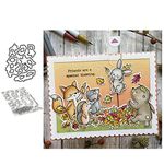 Animal Friends Silicone Clear Stamp and Die Sets for Card Making, DIY Embossing Photo Album Decorative Craft