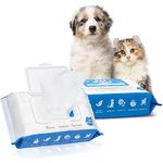 Dog Wipes for Dogs Cats, All Purpose Cleaning Pet Wipes, Dog Ear Wipes, Quick Easy Grooming for Bums, Body, Paws, Eyes, for A Easy & Speedy Freshen-Up, 2 Travel Pack of 200 Wipes