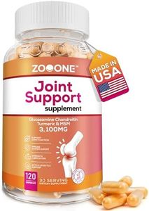 zooone Advanced Joint Support Supplement with Glucosamine, Chondroitin, Turmeric & MSM - 120 Tablets for Back, Knee, Hand Bone Health