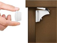 MATANA 20 Easy to Install Magnetic Baby Safety Locks & 4 Keys for Cupboards, Cabinets & Drawers with 3M Adhesive Tapes - No Drill, Invisible Design, Strong Magnet