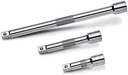 Powerbuilt 1/4" Drive Extension Bar Set, 3 Piece, Includes 2, 3, and 6 Inch Extensions, Use Ratchet to Reach, Non-Slip Grip 640842