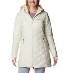 Columbia Women's Heavenly Long Hooded Jacket, Chalk, XX-Large