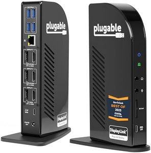 Plugable 4K Docking Station Triple Monitor USB-C