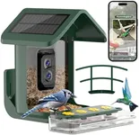 Bird Feeder with Camera Solar Powered: Smart Hummingbird Feeder for Backyard Tree - 2K Live AI Identify Auto Capture Bird Video - WiFi Bird Watching Feeders Gift for Mom Dad