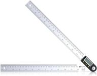 Neoteck 12 inch/30cm Stainless Steel Digital Angle Finder Protractor Ruler with Data Holding Function for Woodworking Construction Repairing