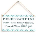 Please DO NOT Flush Paper Towels, etc Thank You - Septic Tank Thank You Sign for Bathroom Or Toilet