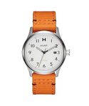 MVMT Field 3H Timepieces for Men - Stainless Steel - Water Resistant 10 ATM/100 Meters - Sporty to Casual - 41mm, Hunter Orange, Field II