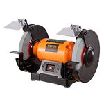 VEVOR Bench Grinder, 8 inch Single Speed Bench Grinder with 3A Brushless Motor 3580 RPM Table Grinder with 36/80-Grit Grinding Wheels for Grinding, Sharpening Application