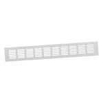 60x400mm Air Vent Cover - Aluminium Ventilation Grille - White Furniture Grill for Door, Wardrobe, Radiator