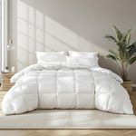 Beautyrest Feather Down Comforter King Size, 500 Fill Power Luxury Hypoallergenic Hotel Comforter,Ultra-Soft Lightweight Tencel Lyocell Cotton Blend Fabric All Seasons Duvet Insert,106"x90",White