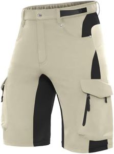 XKTTAC Men's Outdoor Quick Dry Lightweight Cargo Shorts for Hiking, Casual, Camping, Tactical, Fishing, Golf, Travel with 6 Pockets (Beige, 5X-Large)