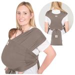 KeaBabies Baby Wraps Carrier, D-Lite Baby Wrap - Easy-Wearing, Adjustable Baby Sling Carrier, Baby Carrier Newborn to Toddler, Infant Baby Carrier Wrap Holder, Ring Sling Baby Carrier (Copper Gray)