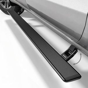 WOLFBOX Power Running Boards for 2019-2023 Silverado & GMC Sierra 1500/2500/3500 Crew CAB, Automatic Electric Retractable Side Steps with LED Lights, Plug-N-Play Waterproof Motor