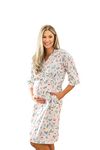 Baby Be Mine Maternity Labor Delivery Nursing Robe Hospital Bag Must Have, Ivy, Small-Medium