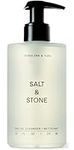 Salt & Stone Face Wash for Women & Men, Spirulina & Yuzu Gentle Facial Cleanser, Makeup Remover Pore Minimizer with Hyaluronic Acid, Squalane, Skin Care for All Skin Types, 7.2 oz
