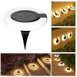 Homehop Solar Light Outdoor Garden Waterproof Decorative 17 LED Disc Lamp Automatic for Home, Garden, Step, Ground, Pathway, and Yard (ABS, Pack of 1)