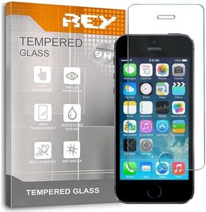 REY Verre Trempé pour Iphone 5/5S/5C/SE, Protecteur d'écran qualité supérieure