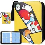 Trading Card Binder for Pokemon Cards, 480 Cards Zipper Book Card Holder Collectors, Pokemon Card Binder, Album Folder Carrying Case with 60 Removable Sleeves