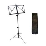 CLIFTON Foldable Collapsible Music Stand Height Adjustable Metal Music Stand Light weight Portable Music Book Stand Suitable for Band Performance Training School Students (Foldable)