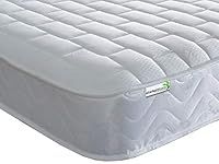 Starlight Beds - 4ft Small Double Memory Foam Mattress. Soft/Medium Firm Small Double Sprung Mattress. White Quilted Soft Sleep Surface (4ft x 6ft3 x 7)(120cm x 190cm x 18cm)