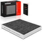 A-Premium Cabin Air Filter w/Activated Carbon Compatible with Chevy, GMC, Cadillac & Buick - Camaro, Colorado, Equinox, Impala, Malibu, Silverado, Traverse, Sierra, Yukon, Escalade, ATS, CT4, Enclave