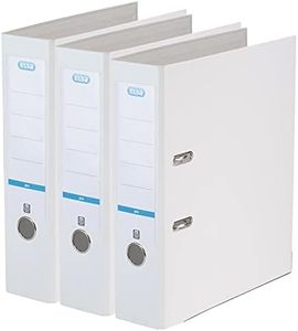 Elba A4 Lever Arch File Plastic White Pack of 3