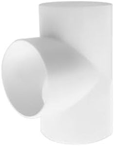 6 Inch Duct Connector Splitter TTZEZE Plastic Hose Adapter Splitter for Round Pipe Connector Exhaust Fan Dryer Vent Hose T Shape Connector 3 Way Fitting White