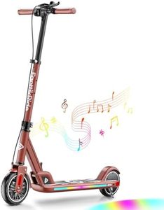 FanttikRide T9 Apex Electric Scooter for Kids 4.3-5.6 ft,200 W Motor, LED Colorful Lights with Bluetooth Music Speaker, 7/10/12 MPH Digital Display, Adjustable Height, Foldable,Up to 40 mins,Red