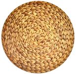 Gift Boutique Disposable Woven Paper Place Mats 50 Pack 13.5 Round Rustic Braided Rattan Wicker Printed Chargers Place Mat for Fall Spring Vintage Country Table Setting Kitchen Party Supplies Decor