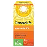 Renew Life BoulardiiMAX, Intestinal Targeting, Antibiotic-Associated Diarrhea, Travel Support Probiotic, 30 Vegetable Capsules, 1 Count