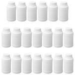 Bettomshin 250ml Plastic Wide Mouth Lab Reagent Bottle Liquid/Solid Sample Seal Sample Storage Container Chemical Bottle White 20pcs