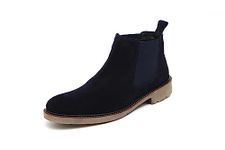 Voguish Black Suede Leather Chelsea Boots for Men - 6 UK