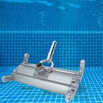 BlueWave Swimming Pool 14 inch Aluminum Folding Vacuum Head with Swivel Handle