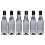 PEARLPET Azzure BPA-free Plastic Water Bottle Set of 6 Pcs, Each 1000ml, Smoke Grey