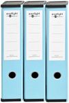 Box File Laminated Foolscap, Lockspring, Ring Pull & Catch, 75mm Spine, Assorted Box of 3, Pastel Blue