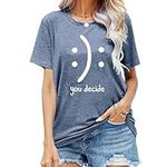 Women Graphic Tees Novelty Face Hap