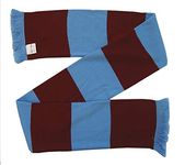 Aston Villa Supporters Claret and Sky Blue Traditional Bar Scarf